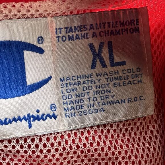 Champion Chicago Bulls Pregame Warm-Up Jacket Size XL Red Black VTG 90s RARE MJ - Picture 14 of 16